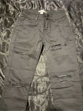 Revamped Black Ripped Skinny Jeans